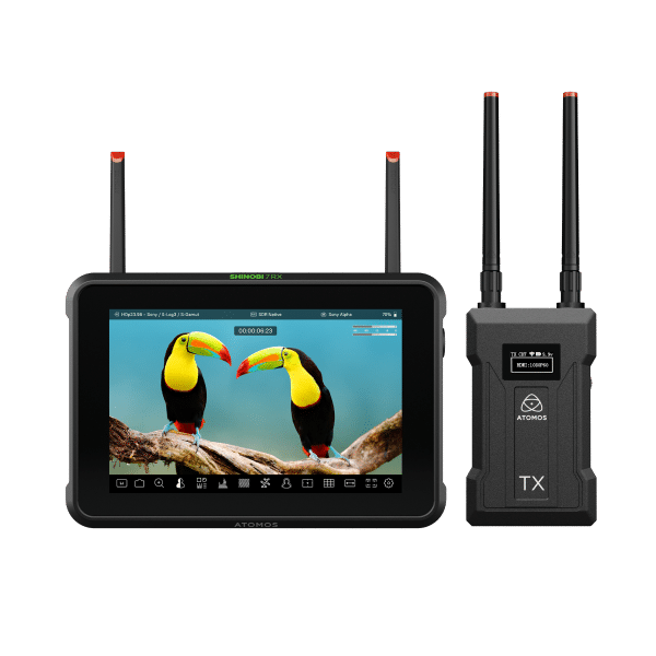 ATOMOS SHINOBI & アクセサリーキット Shinobi 7 RX Monitor & Receiver + TX Transmitter Bundle | Atomos